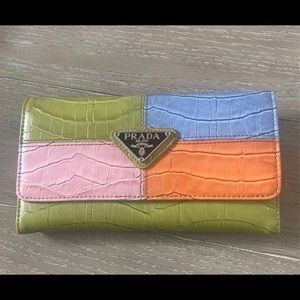 Prada Milano Vintage Dial 1913 Color Block Wallet